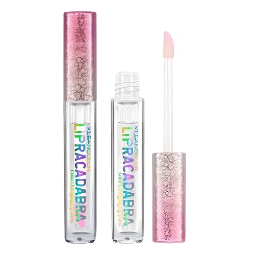 Kleancolor Lipracadabra Color Changing Lip Gloss 2 Pack - pH Activated Clear Gloss Reveals a Custom Pink Tint - Lightweight, Non-Sticky Shine - Candy Beauty & Personal Care Kleancolor