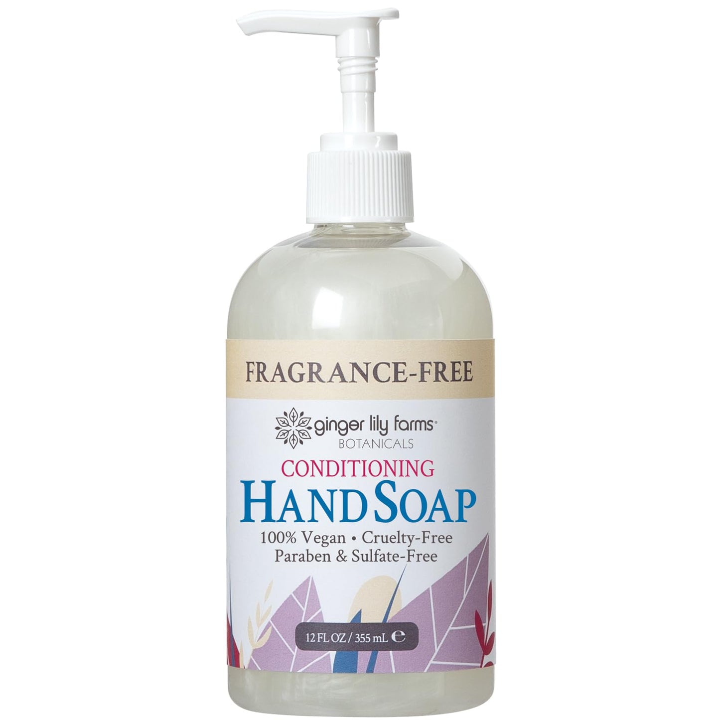 Ginger Lily Farms Botanicals All-Purpose Liquid Hand Soap, 100% Vegan & Cruelty-Free, Fragrance-Free, 12 fl oz (Pack of 6) Beauty & Personal Care Ginger Lily Farms