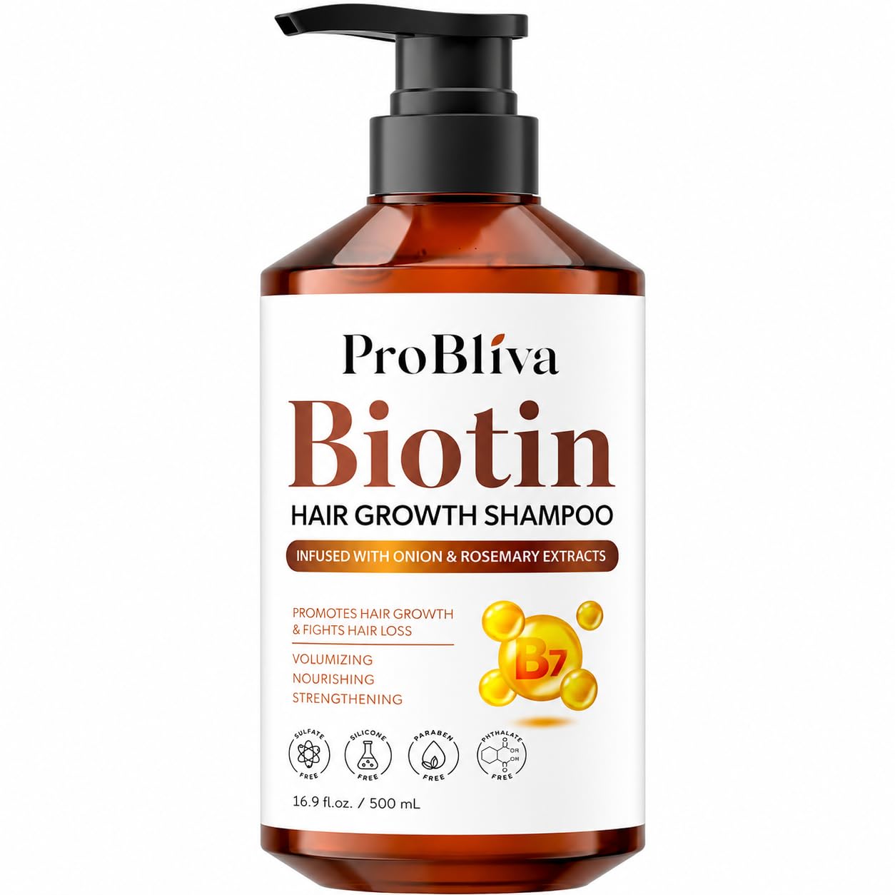 Biotin Hair Growth Shampoo for Thinning Hair in Adults 30+ - Strengthening Formula with Biotin & Rosemary - Reduces Shedding, Supports Fuller Beauty & Personal Care ProBliva
