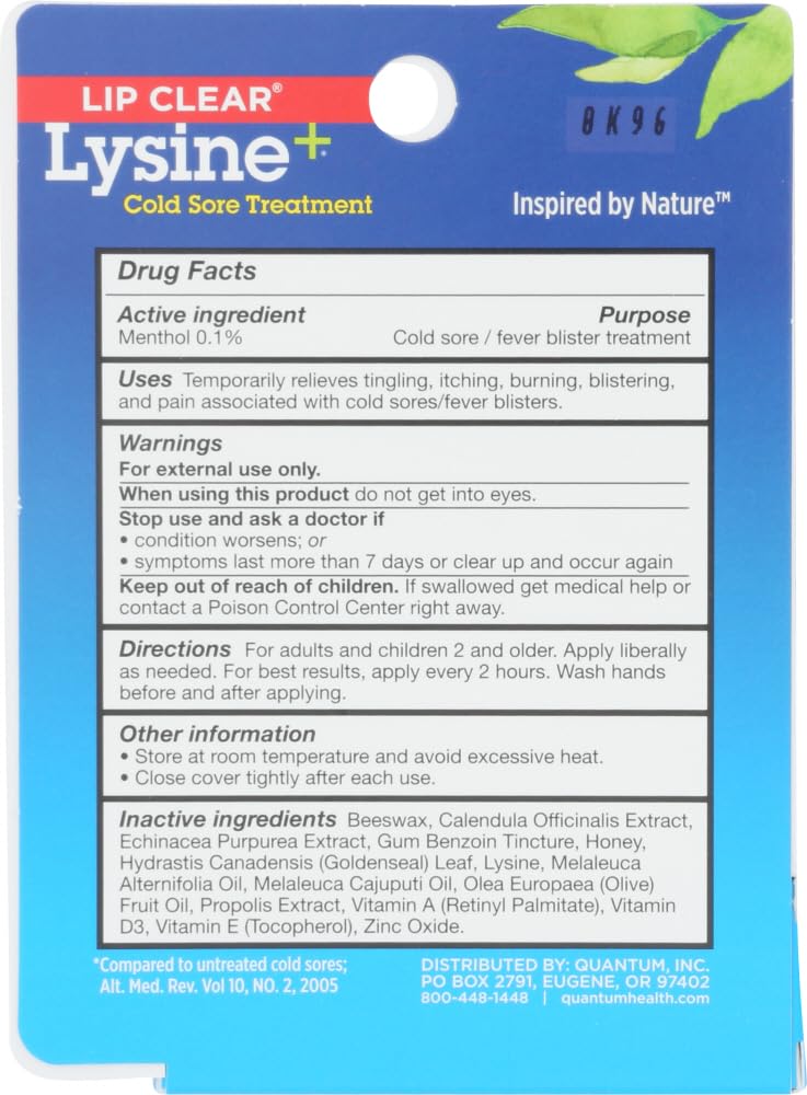 Lip Clear Lysine+ Cold Sore Treatment 0.25 OZ - Buy Packs and SAVE (Pack of 3) Beauty and Personal Care BYUP