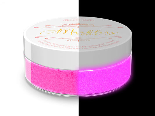 MARBLERS Glow-in-The-Dark Powder [Glow Pink] 0.28oz (8g) | Matte| Dye | Pigment | Non-Toxic | Vegan | Cruelty-Free | Eyeshadow, Nail Polish, Nail Art Beauty & Personal Care MARBLERS