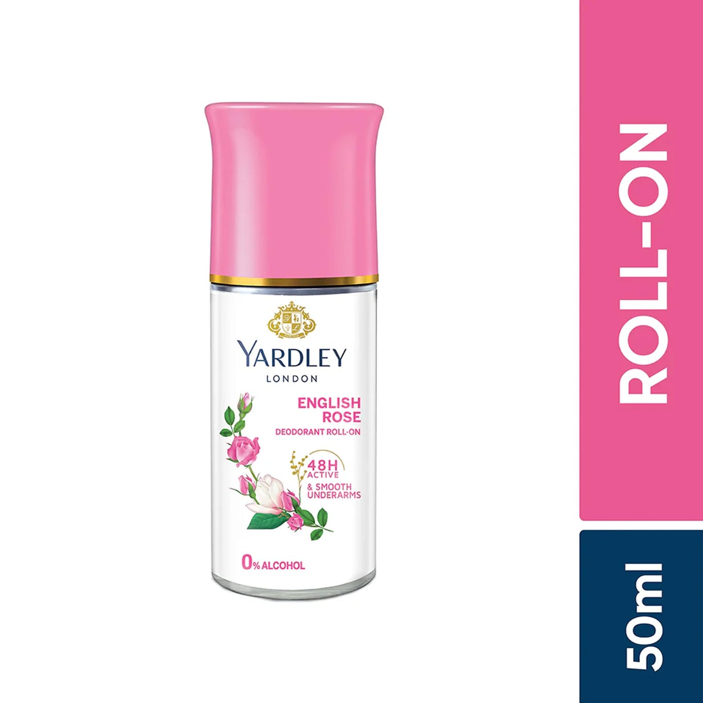 Yardley London English Rose Anti-Perspirant Deodorant Roll-On - 48-Hour Active - Alcohol-Free - 1.7oz (50ml) Beauty and Personal Care Yardley