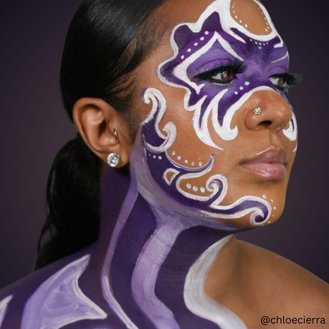 Mehron Makeup Liquid Makeup | Face Paint and Body Paint Perfect for Halloween, Cosplay I Air Brush Compatible Body Paint (1 oz) (PURPLE) Beauty & Personal Care Mehron