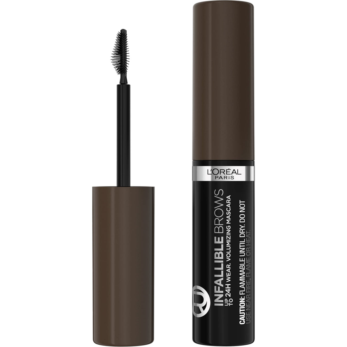 L'Oreal Paris Infallible Volumizing 24H Wear Brow Mascara, Long Lasting Eyebrow Makeup for 2X Fuller Eyebrows, 3.0 Soft Black, 0.13 Fl Oz Beauty & Personal Care L'ORÉAL
