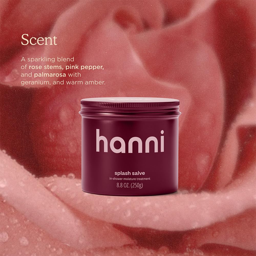 HANNI Splash Salve Body Mask, In-Shower Moisturizer with Coconut, Jojoba, Shea Butter & Glycerin, Deep Conditioning for All Skin Types, 250 mL / 8.8 Beauty & Personal Care HANNI