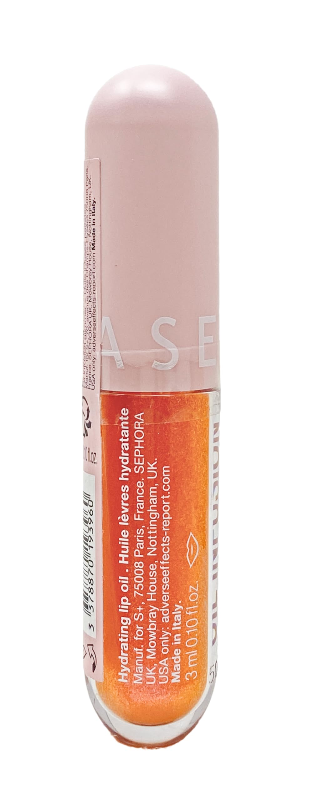SEPHORA COLLECTION Oil Infusion Glimmer Hydrating Lip Oil -Peach (orange shimmer) 0.10 oz/3 ml Beauty & Personal Care SEPHORA