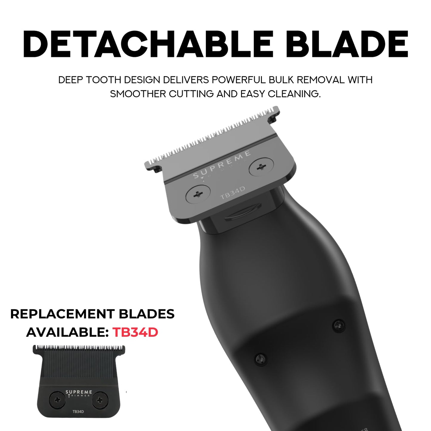 Supreme Trimmer TORQ Trimmer ST741 with a Brushless Drone Motor - 210 Min Run Time, 8000 RPM Barber Hair Trimmer - Low Noise, Professional Beard Beauty and Personal Care Supreme Trimmer