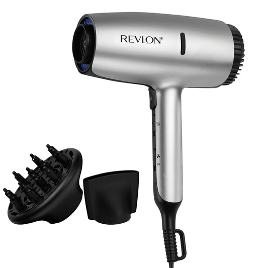 REVLON Dry Max Hair Dryer with Diffuser for Natural Curls| Prevents Frizz, Speeds Drying Time, and Reduces Damage, Plus Concentrator for Precise Beauty & Personal Care REVLON