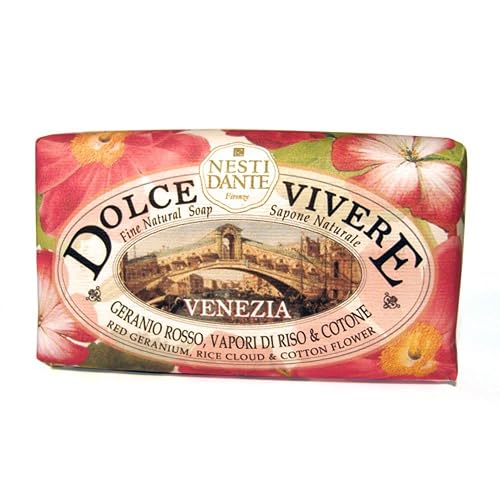 Nesti Dante Dolce Vivere Fine Natural Soap - Venezia - Red Geranium, Rice Cloud & Cotton Flower 250g/8.8oz Beauty & Personal Care Nesti Dante