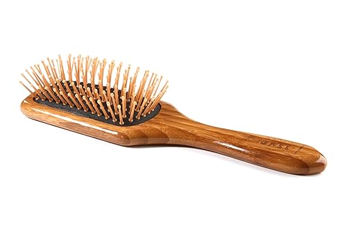Bass Brushes | Style & Detangle Hair Brush | Professional Grade Nylon Pin | Pure Bamboo Handle | Small Paddle | Solid Finish | Mode SPB - DB, Assorted Beauty & Personal Care Bass