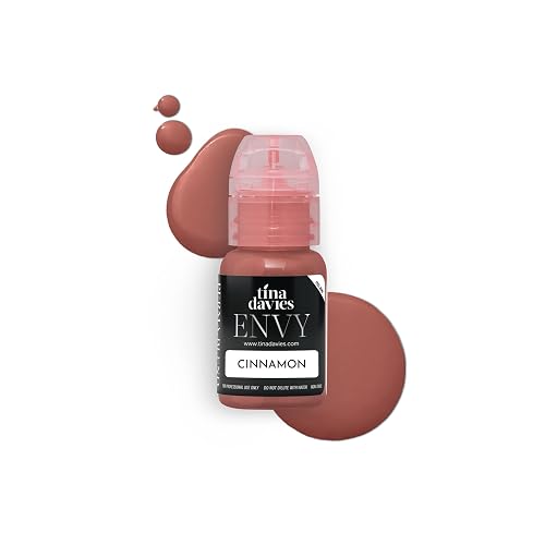 Tina Davies Professional Envy & Lust Lip Pigments - Permanent Lip Makeup - Colors Heal True to Tone - High Retention - Envy Cinnamon, 1/2oz/15ml Beauty & Personal Care Tina Davies