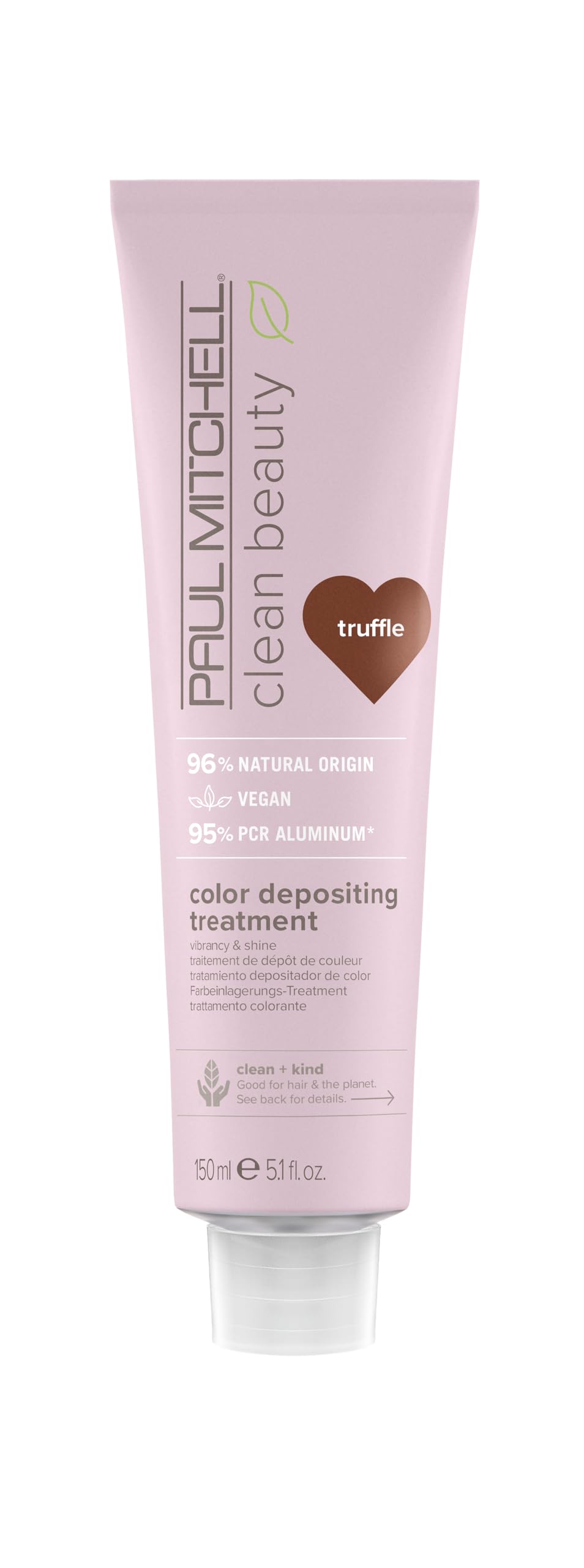 Paul Mitchell Clean Beauty Color-Depositing Treatment, For Refreshing + Protecting Color-Treated Hair, Truffle, 5.1 fl. oz.