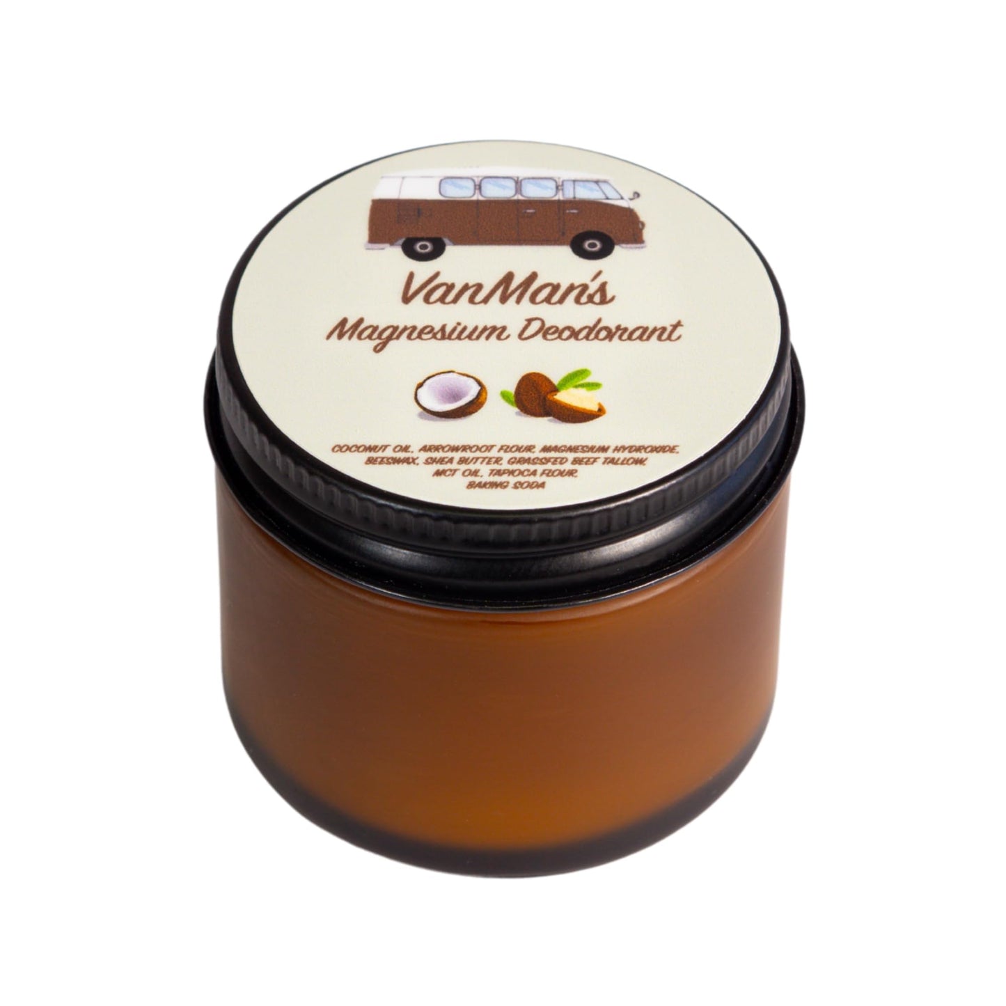 VanMan Coconut & Magnesium Deodorant Jar - Natural Aluminum Free Deodorant for Women & Men - Effective Odor Control for Delicate Skin - With Tallow Beauty and Personal Care The VanMan Company