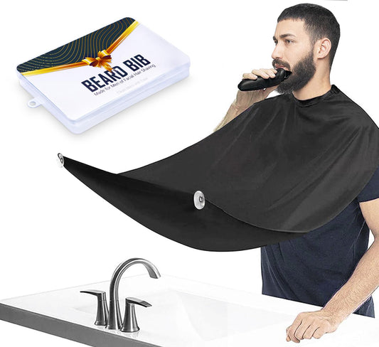 Fun Gift Beard Bib,Beard Apron,Beard Catcher for Men Shaving and Trimming,Non-Stick Beard Cape Grooming Cloth, with 3 Suction Cups, Valentines Day Beauty and Personal Care Fun Gift