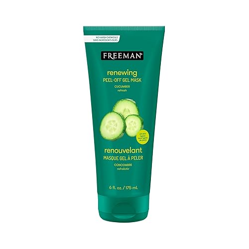 Freeman Renewing Peel-Off Gel Mask, Cucumber Peel-Off Face Mask, Aloe Calms Irritation & Hydrates, Facial Mask For All Skin Types, Cruelty-Free, No Beauty & Personal Care Freeman