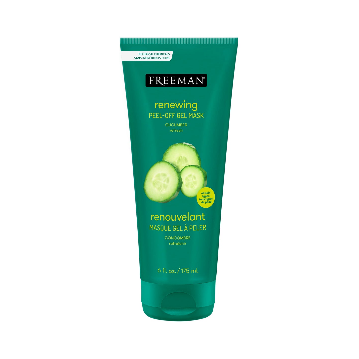 Freeman Renewing Peel-Off Gel Mask, Cucumber Peel-Off Face Mask, Aloe Calms Irritation & Hydrates, Facial Mask For All Skin Types, Cruelty-Free, No Beauty & Personal Care Freeman