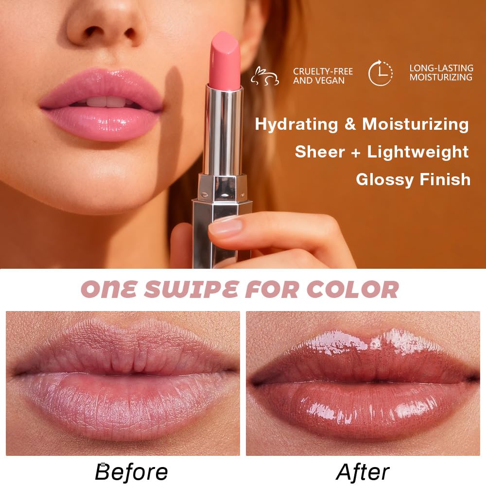 Kaely Raisin Honey Lipstick Tinted Lip Balm, Hydrating Shine Lipstick for Women Dry Lips, Moisturizing Nourishing Glossy Lip Gloss Stain Makeup, Sheer Beauty and Personal Care Kaely