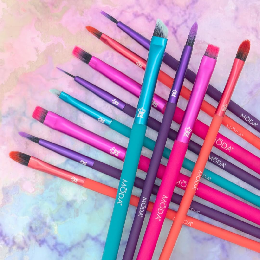 MODA Bold Artistry Makeup Brush 12pc Kit - Vegan and Cruelty-Free Synthetic Brushes Beauty & Personal Care MODA