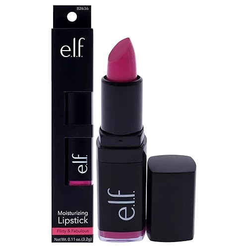 e.l.f. Cosmetics Moisturizing Lipstick, Provides Vibrant Color and Luminous Shine, Flirty and Fabulous Beauty & Personal Care e.l.f.