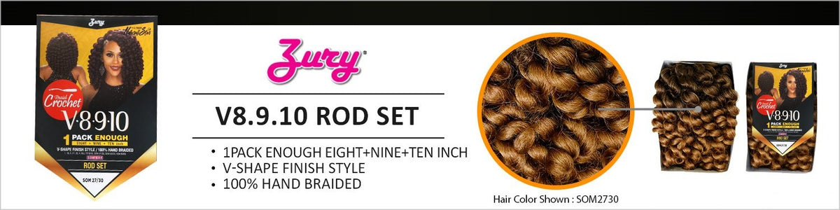 Royal Zury Synthetic Hair Crochet Braids V8.9.10 Rod Set 1Pack Enough (SOM 30/33)