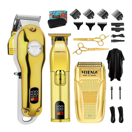 Razors HIENA Professional Men's Electric Hair Clipper 3piece Set, USB Charging Hair Clipper, Cordless use Trimmer, Men's Electric Razor Beauty and Personal Care EWKYLSEM