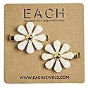 Each Jewels Flower Hair Clips 2 Pack, Shiny Pearl petals Daisy Hair Clips Beauty & Personal Care ALAZCO