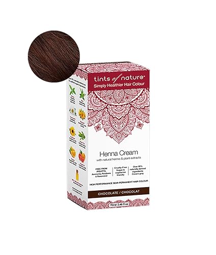 Tints of Nature Chocolate Semi-Permanent Henna Cream Hair Colour, Ammonia-Free and 95% Natural, 2.37 fl oz Beauty & Personal Care Tints of Nature