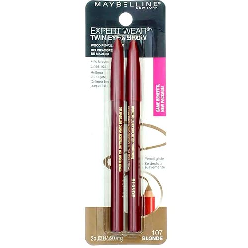 Maybelline Expert Eyes Brow And Eye Pencil, Blonde [107], 0.03 oz ( Pack of 4) Beauty & Personal Care MAYBELLINE