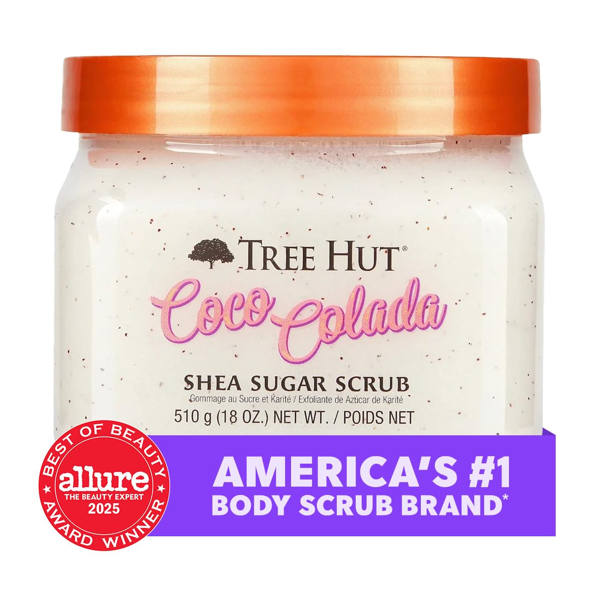 Tree Hut Coco Colada Body Scrub, Exfoliating & Hydrating Sugar Scrub with Shea Butter & Essential Oils, Smooth Skin, Body Exfoliator For All Skin Beauty & Personal Care Tree Hut