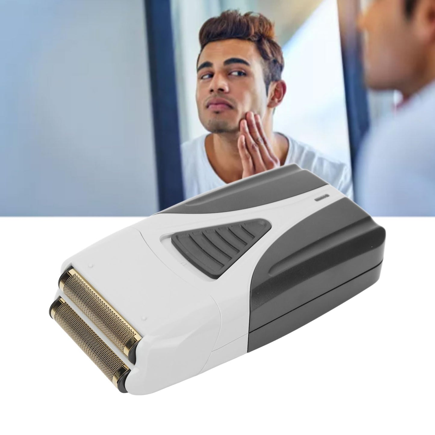 Naroote Hair Grooming Trimmer, Aluminium Alloy Black White Electric Hair Trimmer Detachable for Men for Travel Use Beauty and Personal Care Naroote