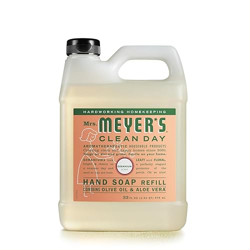 MRS. MEYER'S CLEAN DAY Hand Soap Refill, Made with Essential Oils, Geranium, 33 fl. oz Beauty & Personal Care Mrs. MEYER'S
