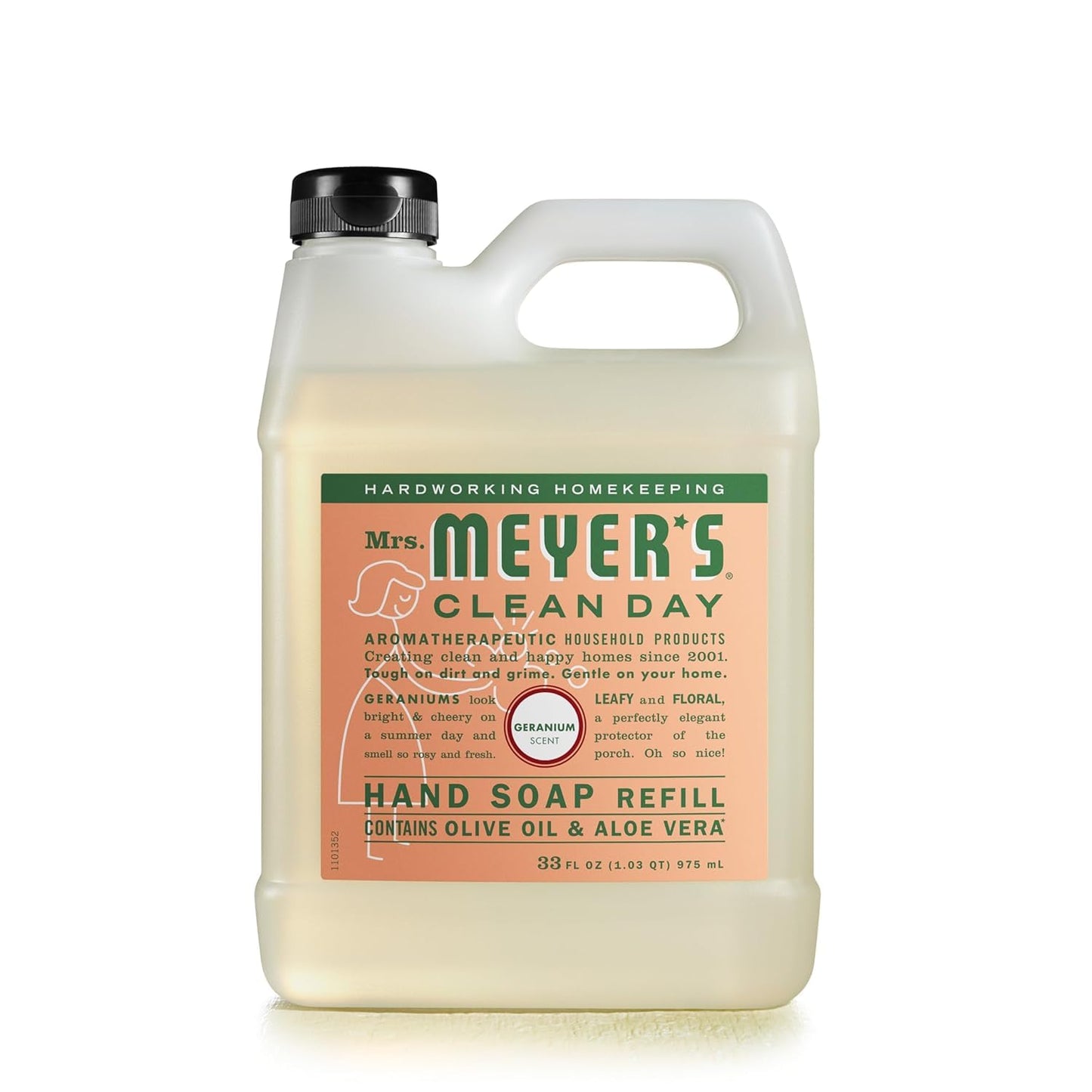 MRS. MEYER'S CLEAN DAY Hand Soap Refill, Made with Essential Oils, Geranium, 33 fl. oz Beauty & Personal Care Mrs. MEYER'S