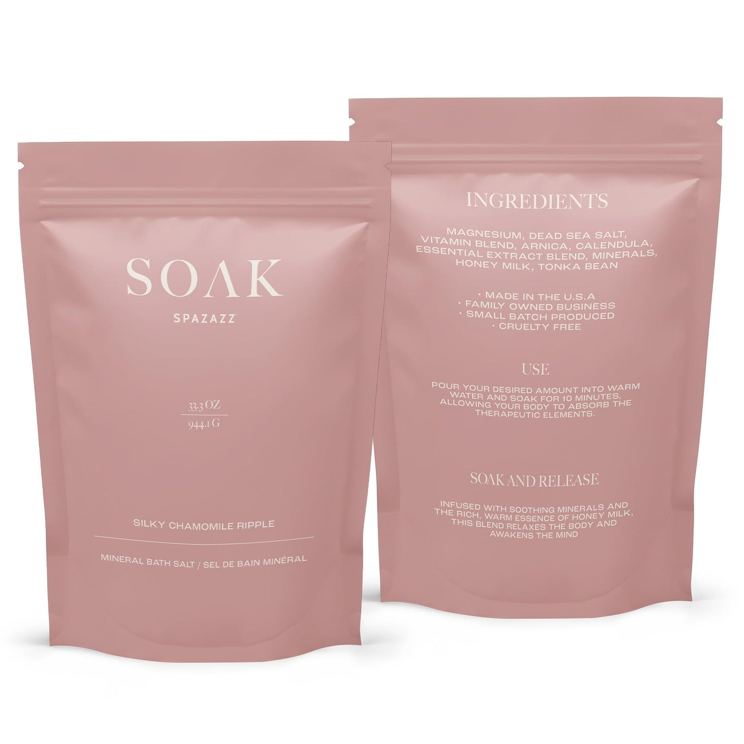 Spazazz Dead Sea Bath Salts with Magnesium & Arnica - Aromatherapy Mineral Bath Soak for Relaxation. Bathtub Soaking Salts - 33.3oz Silky Chamomile Beauty and Personal Care Spazazz
