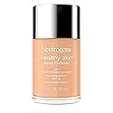 Neutrogena Healthy Skin Liquid Foundation Makeup Broad Spectrum SPF 20 Sunscreen, Medium Coverage, Vit B5, Antioxidants, All Day Wear, Tan 340W, 1 fl. Beauty & Personal Care Neutrogena