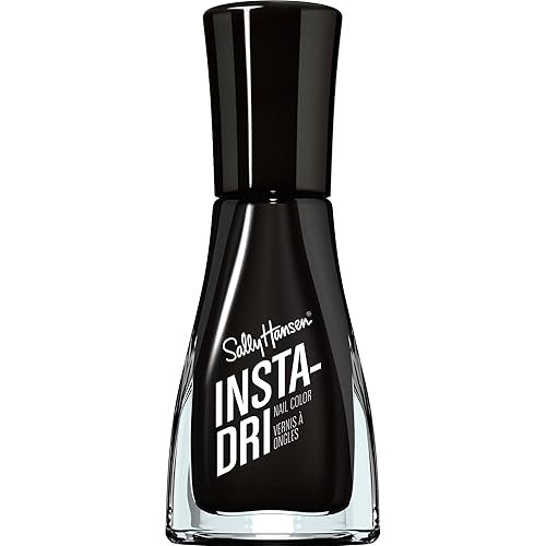 Sally Hansen Insta-Dri, Back to Black, Quick Dry, Long Lasting, Opaque, ShinyBlack Nail Polish Beauty & Personal Care Sally Hansen