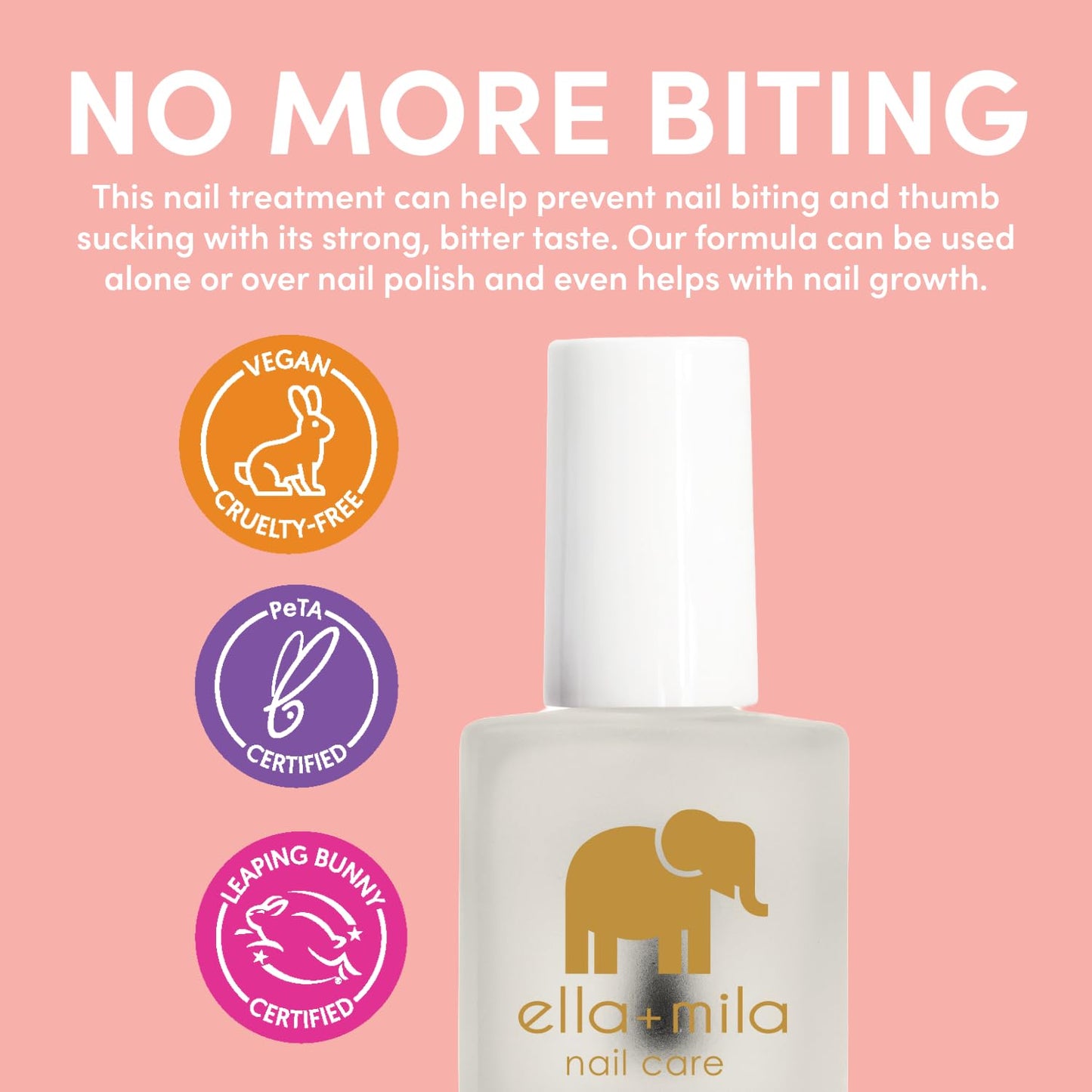 ella+mila No Bite Nail Polish - Kids Nail Biting & Thumb Sucking Prevention Beauty and Personal Care ella+mila