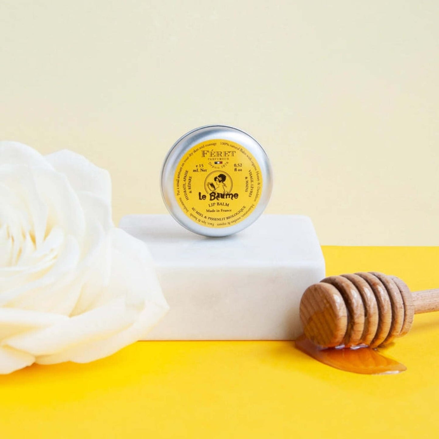Feret Parfumeur Le Baume Multi-Purpose Balm - Rose Poudré - Natural Lip Balm with Shea Butter & Honey - Hydrating Moisturizer for Dry Skin, Lips Beauty and Personal Care Feret Parfumeur
