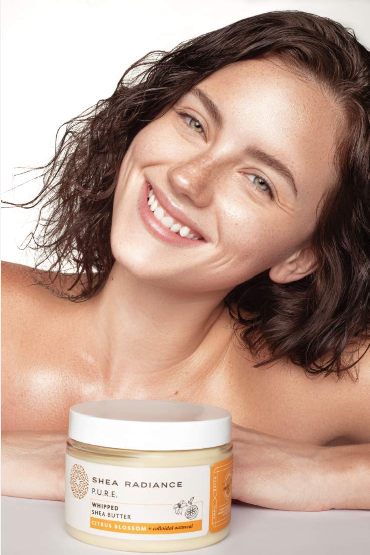 Shea Radiance P.U.R.E. Whipped Shea Butter with Colloidal Oatmeal - Whipped Body Butter Blended with Skin Soothing Oatmeal & Moisturizing Rice Bran Beauty & Personal Care Shea Radiance
