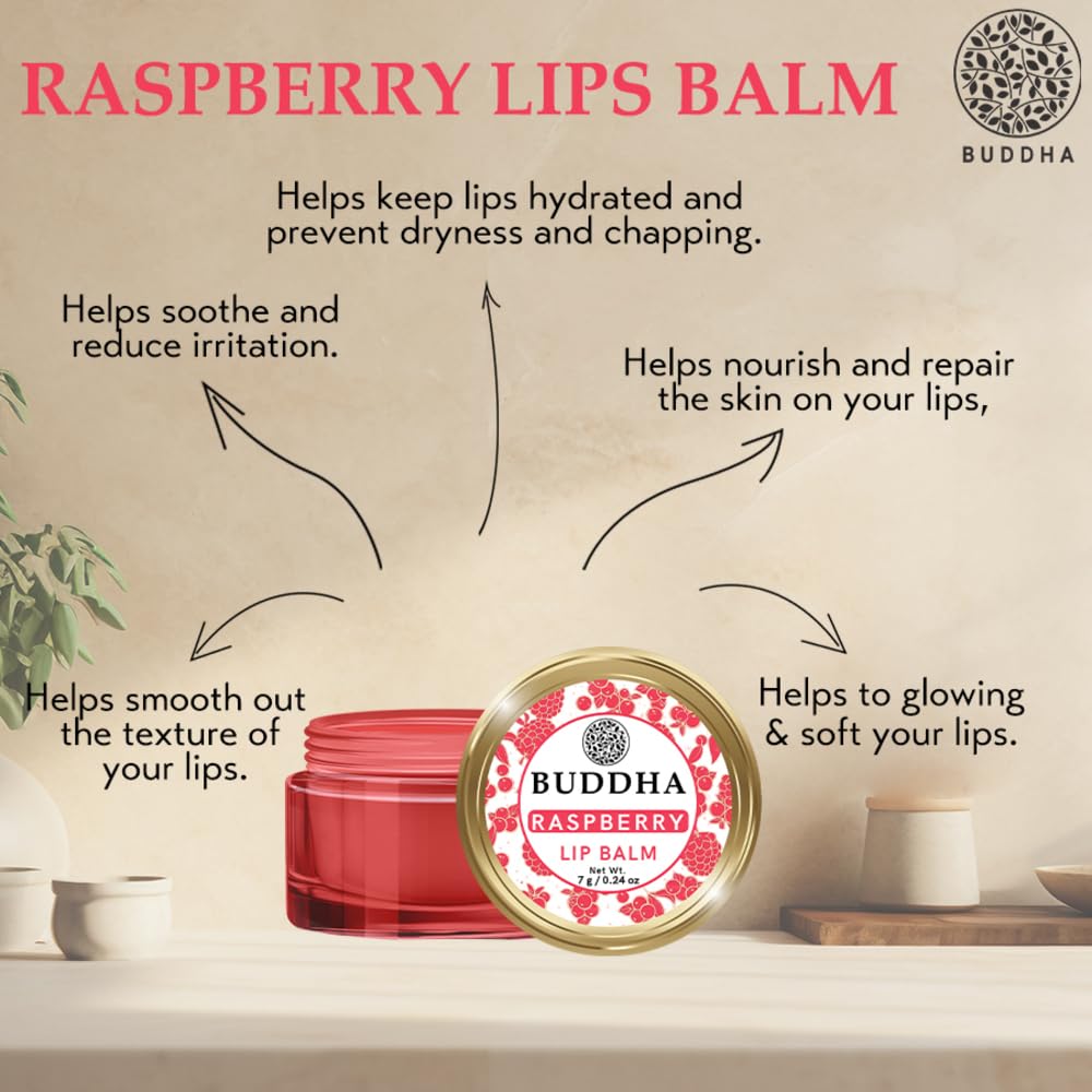 Buddha Natural Berry Kiss Raspberry Lip Balm (7 Grams) Beauty and Personal Care Buddha Natural