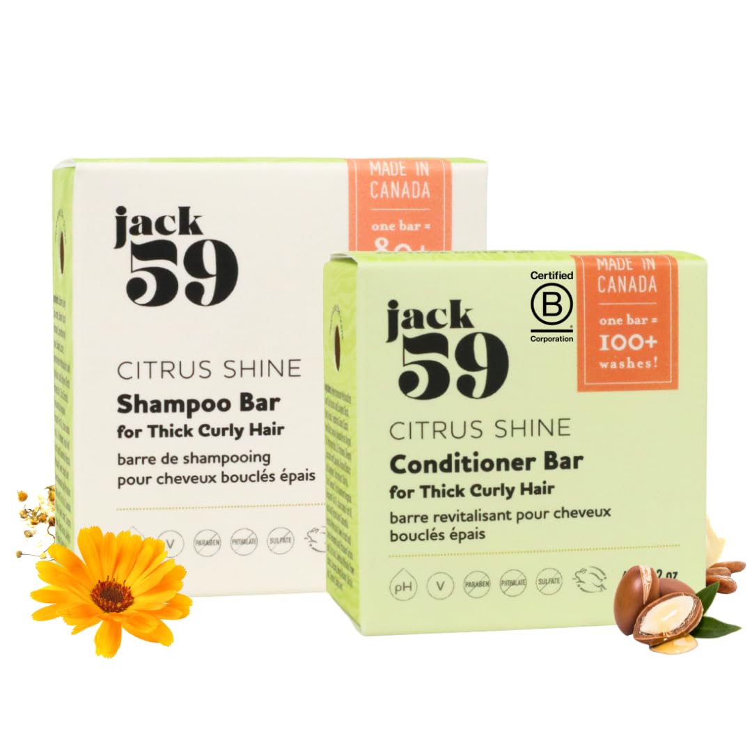 All Natural Shampoo and Conditioner Set for Thick Curly Hair, Bar Shampoo and Conditioner Set to Strengthen Hair, Boost Shine and Reduce Scalp Beauty & Personal Care Jack59