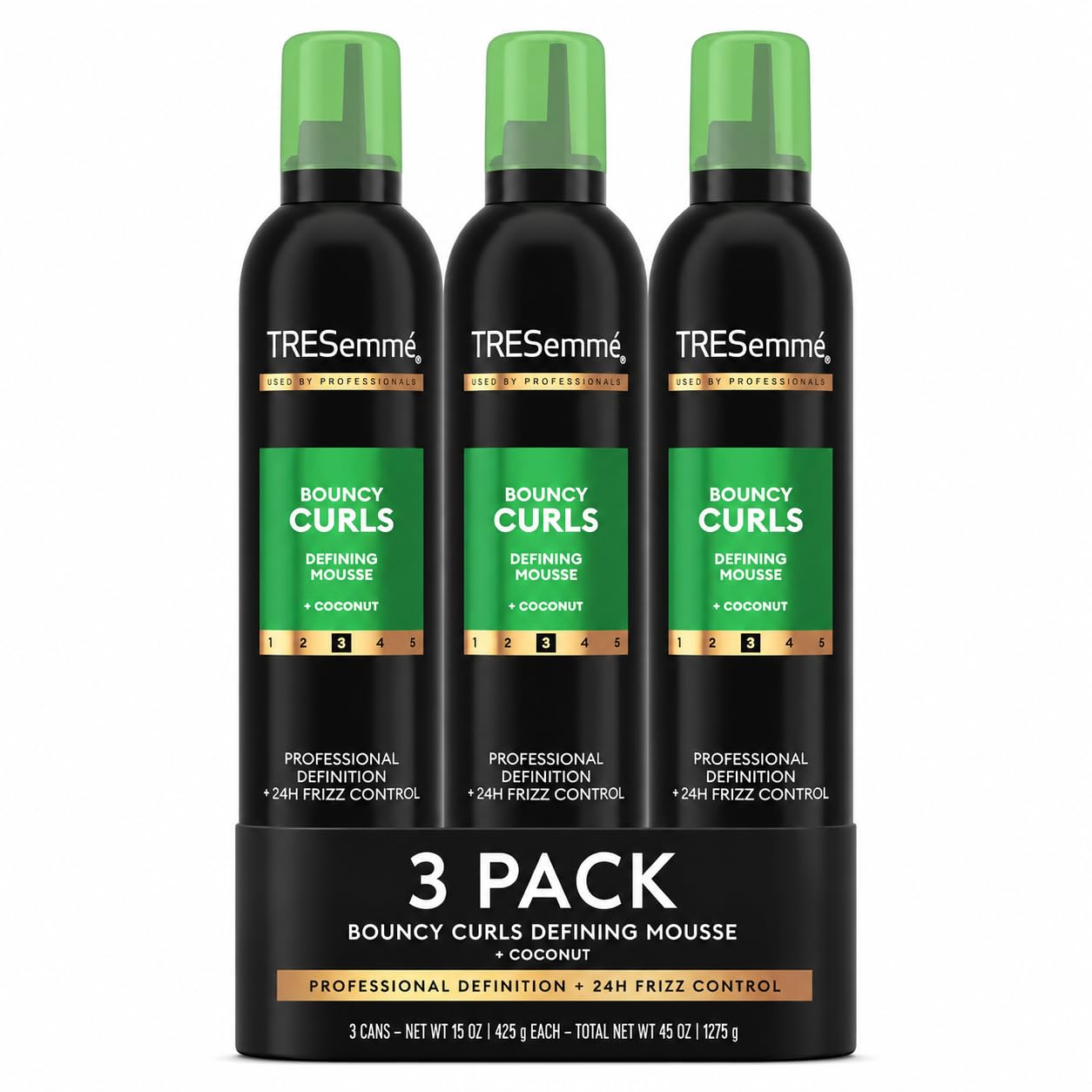 TRESemmé Flawless Curls Nourishing Mousse With Coconut and Avocado Oil 15 oz, Pack of 3 Beauty & Personal Care TRESemmé