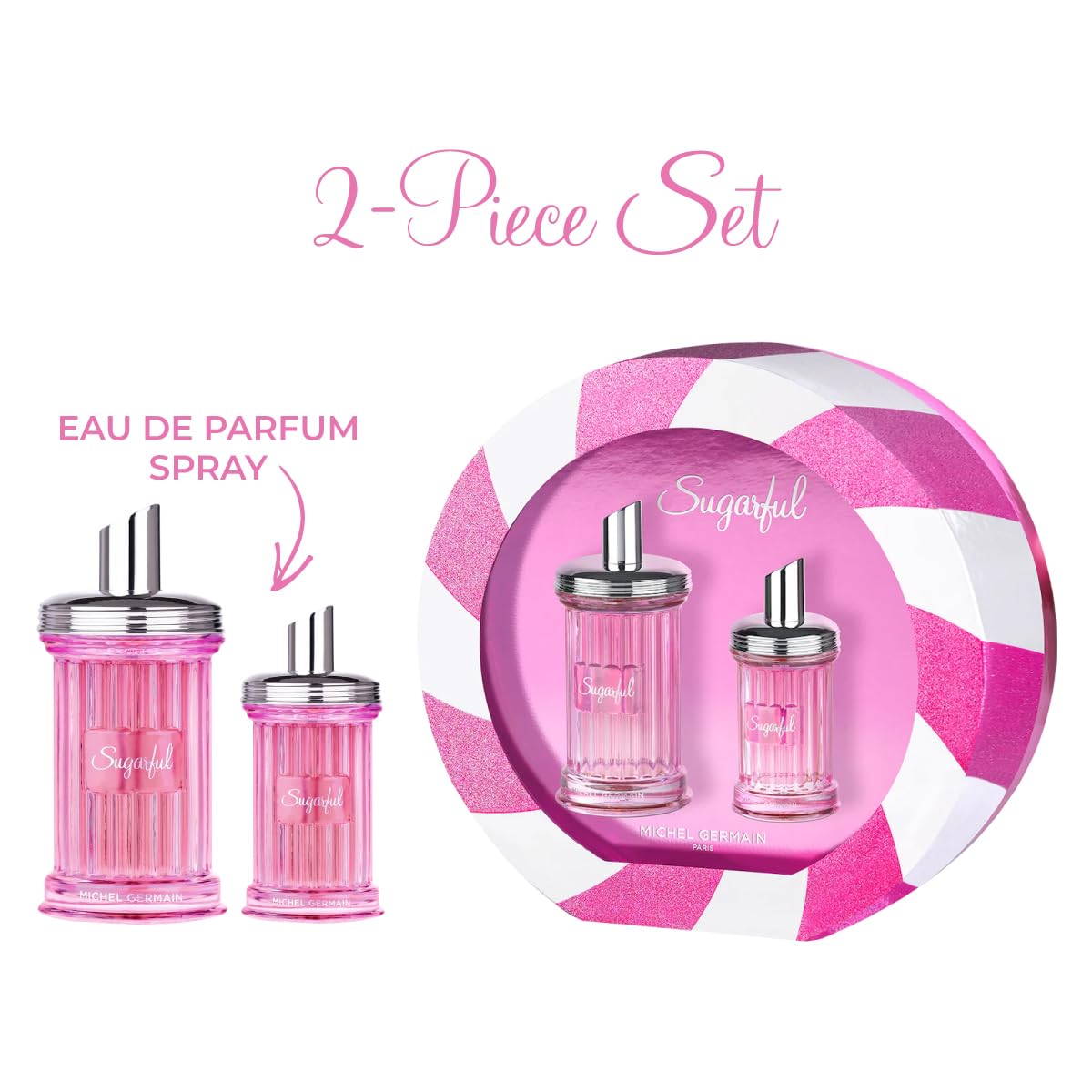 Michel Germain Sugarful Eau de Parfum, Notes of Wild Strawberry, Pink Peony, Pink Cotton Candy, Vanilla, 2-Piece Gift Set Beauty & Personal Care Michel Germain