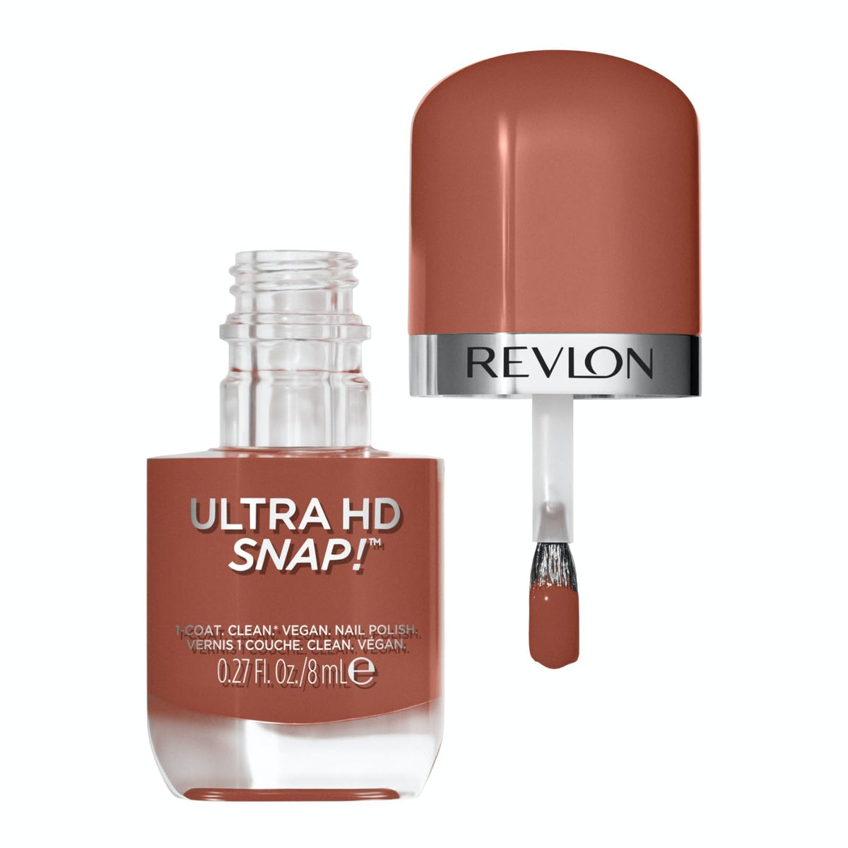 REVLON Ultra HD Snap Nail Color, Natural Rich Glossy Polish, 100% Vegan Formula, No Base or Top Coat Needed, 013 Basic, 0.27 fl oz Beauty & Personal Care REVLON