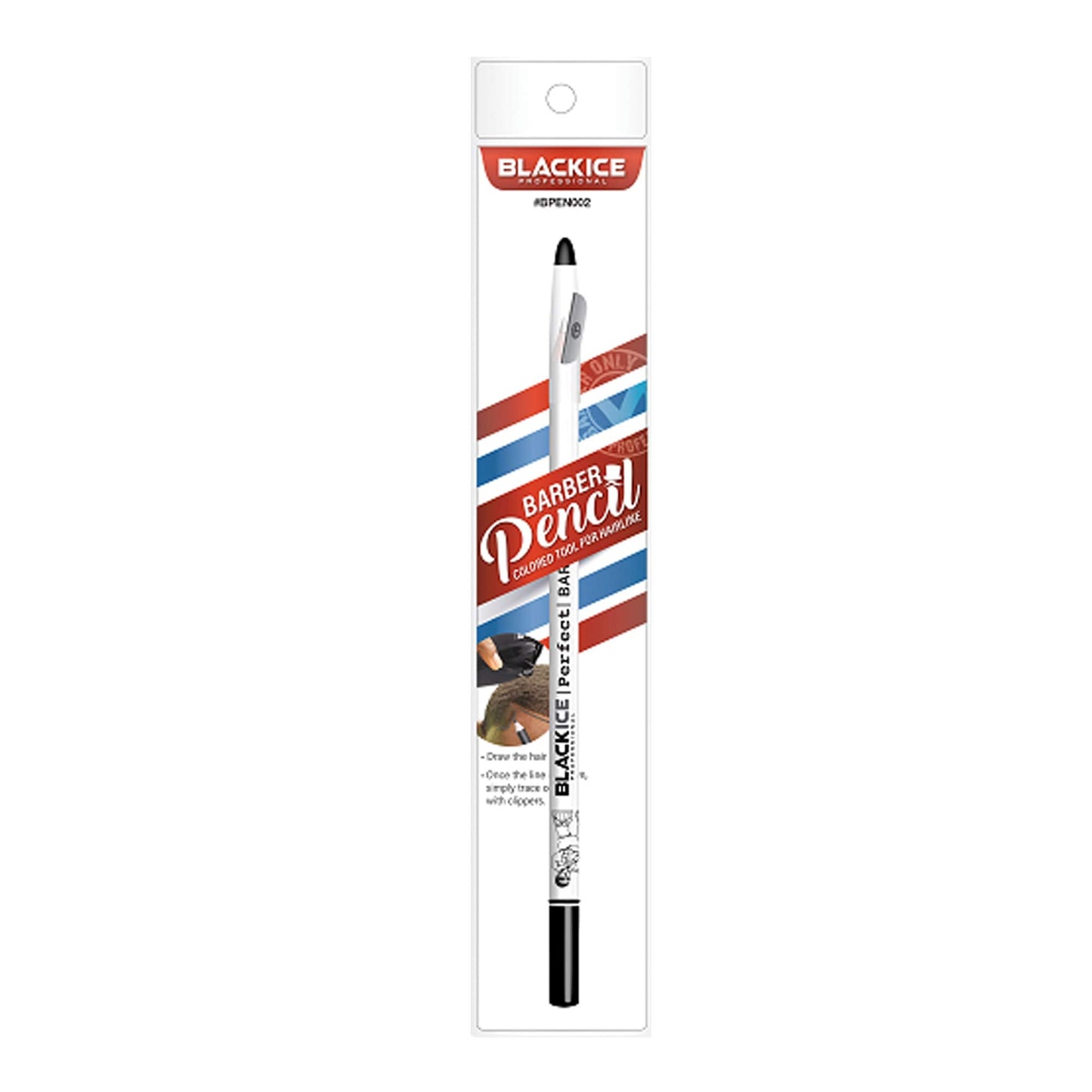 Black Ice Spray Barber Pencil (White) - 6 pieces Beauty & Personal Care Black Ice