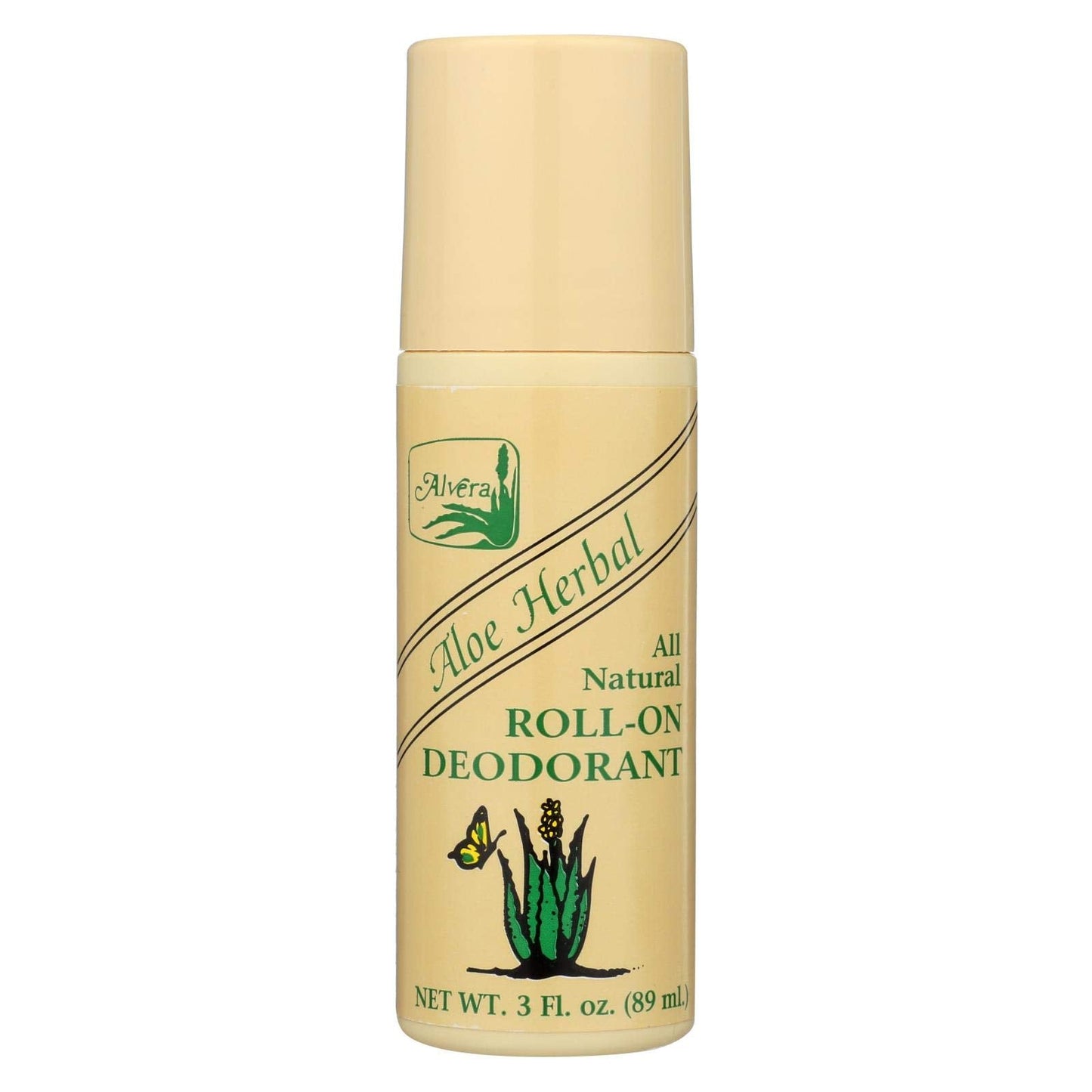 Alvera Aloe Herbal All Natural Roll-On Deodorant - 3 fl oz Beauty and Personal Care Alvera