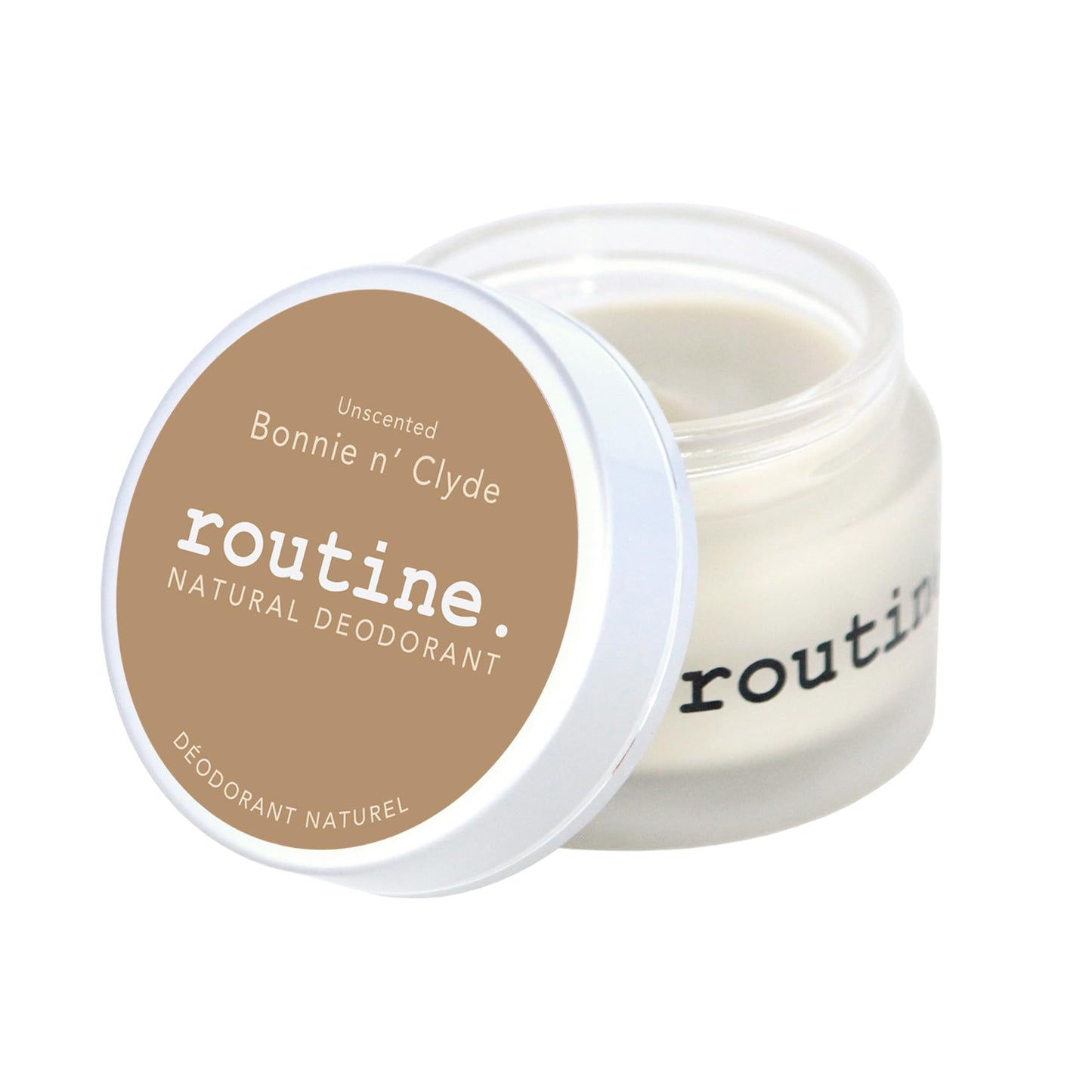 Routine. Natural and Aluminum Free Deodorant (2 Fluid Oz.) for Women and Men - Bonnie n Clyde Jar - Unscented (Cream Jar Formula) Beauty and Personal Care Routine