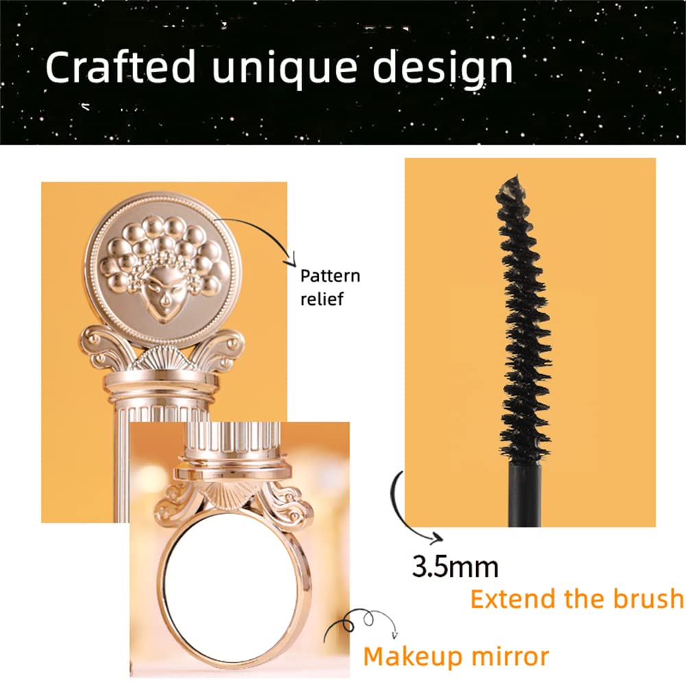 Embossed housing Mascara, Longer Waterproof Lash Cosmetics Natural Lengthening and Thickening Effect No Clumping 4d Silk Fiber For Vibely Mascarawith Beauty & Personal Care MZKV