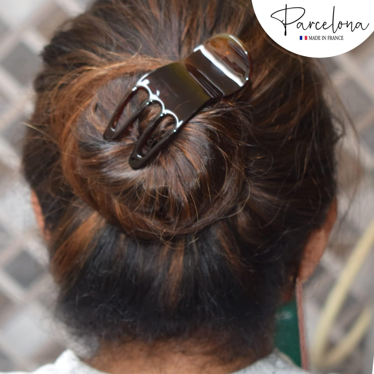 Parcelona French Simply Bear Paw Medium 3” Celluloid Non Slip Side Slide In Jaw Yoga for Fine Hair Fashion Durable Styling Women Hair Accessories Claw Beauty & Personal Care Parcelona