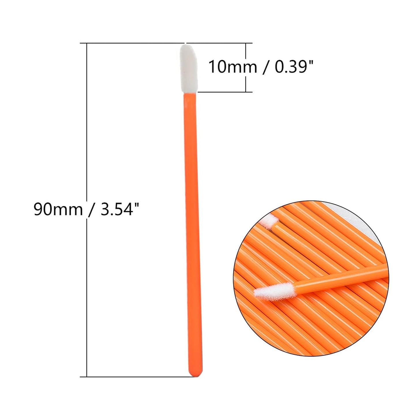 Utoolmart Disposable Lipstick Gloss Wands, Lip Brushes, Make Up Lip Gloss Wands Applicator Tool, Orange, 50 Pcs Beauty & Personal Care Utoolmart