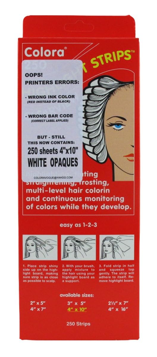 Colora 250 Highlight Strips 4x10 (2 Pack) Beauty & Personal Care Colora
